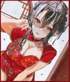 手描きイラスト オリジナル アナログイラスト 色紙