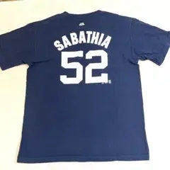MLB ニューヨークNYヤンキース サバシア選手 背番号52 Tシャツ