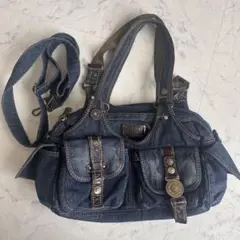 グランジ y2k 00s バッグ デニム 2way