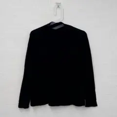 Ca'Fo ハイネック 無地長袖カットソー ブラックS