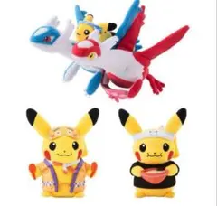 ポケモンセンター福岡限定ポケモンのぬいぐるみ　3点セット