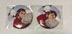 進撃の巨人　サンリオ　エレン　グリッター缶バッジ×2