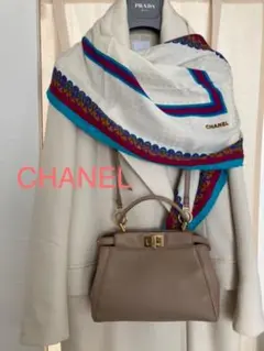 CHANEL シャネル ココマーク シルク100% 大判 スカーフ