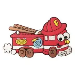 アイロンワッペン 消防車 レッド キャラクター 乗り物 デザイン