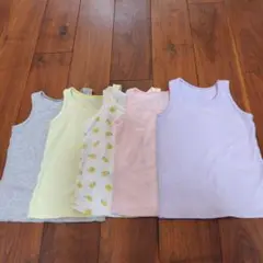 ユニクロ　コットンメッシュタンクトップ　100cm 5枚セット＋おまけ１枚