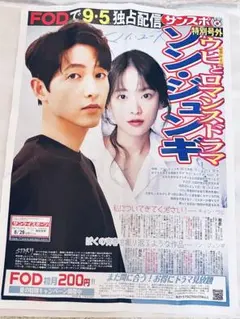 サンスポ 特別号外 韓国ドラマ マイ・ユース FOD チョンウヒ ソンジュンギ
