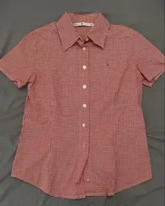 TOMMY HILFIGURE 半袖 シャツ 赤チェック