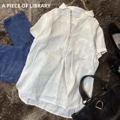 美品＊アピースオブライブラリー　リネンシャツ　パーマネントエイジ