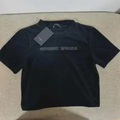 EMODA ブラックTシャツ クロップド丈