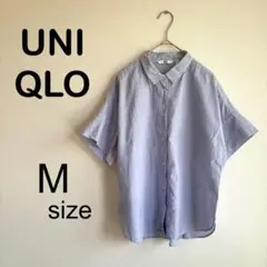 ユニクロ UNIQLO 半袖シャツ Mサイズ ライトブルー