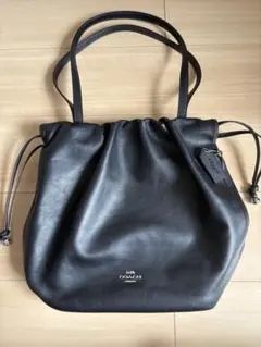 COACH フェイ ドローストリング トート バッグ　黒　ブラック
