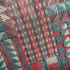 シーアイランドコットン 幾何学模様の綿生地 90cm巾 3.5m上代23500円