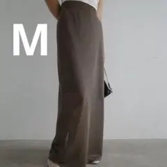 hideka コラボ しまむら シアーニットスカート Mサイズ ブラウン