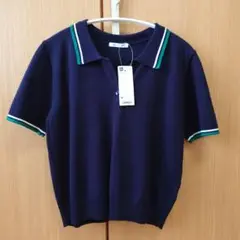 GU ネイビー ポロシャツ M