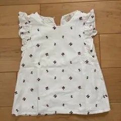 [petit main]ノースリーブ ブラウス レースチュニック 120cm