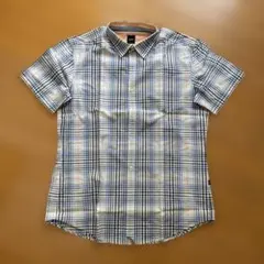 HUGO BOSS 半袖チェックシャツ Lサイズ
