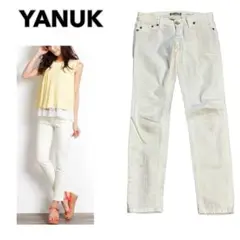 YANUK CHRISTINA ヤヌーク アンクルスキニー ホワイトデニム