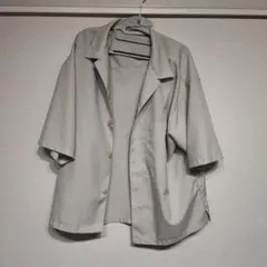GU ドライリラックスフィットオープンカラーシャツ　ベージュ L