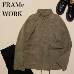 FRAMeWORK ミリタリージャケット ライトアウター カーキ 36 S M