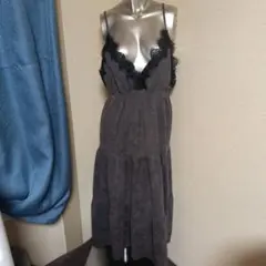 レース付きキャミワンピース