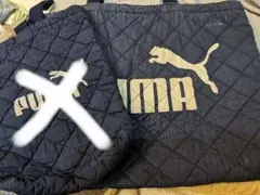PUMA キルティングバッグネイビー 中古