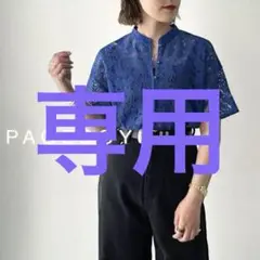 【美品】PAGE BOYWEB限定アイテム / レースバンドカラーシャツレース