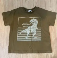 ブランシェス　恐竜グラフィックTシャツ オリーブグリーン