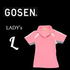 レディースLサイズ GOSEN 半袖ポロシャツ pink