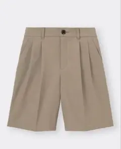 GUタックハーフパンツブラウンS