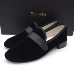 美品 repetto レペット ベロア ローファー パンプス 34 約 22cm