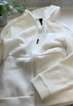adidas ホワイト　パーカー S クライマライト　レディース