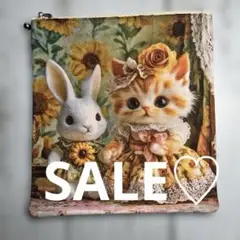 パネルポーチ　猫とうさぎ　向日葵　SALE♡