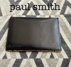 ポールスミス　定期入　カードケース　革　黒　ブラック　paul smith 黒