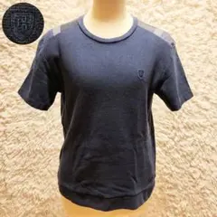 ブラックレーベルクレストブリッジ　クルーネックTシャツ　ワッフル生地　チェック柄