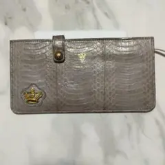 美品✨️ ADMJ パイソン 二つ折り財布 ゴールド金具 アイボリー 美品✨️ ADMJ パイソン 二つ折り財布 ゴールド金具 アイボリー