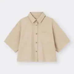 クロップドシャツ(5分袖)　Mサイズ　GU