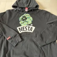 NESTA ブラックパーカー フード付き