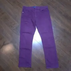 Navy パープル チノパン ストレートレッグ