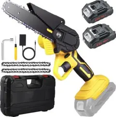 ♤ チェーンソー 充電式 6インチ 小型 電動チェーンソー 電気チェーンソー