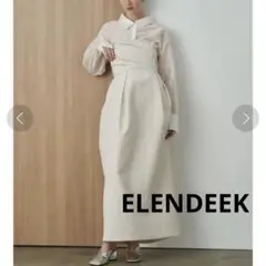 ELENDEEK エレンディーク　リンクルベアワンピース　オフホワイト