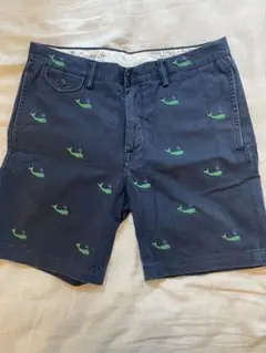 ポロ バイ ラルフローレンのくじら刺繍　ネイビー系のショートパンツ