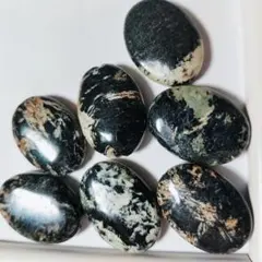 天然石大粒 ブラックジャスパー ペンダントトップオーバル カット まとめ売り
