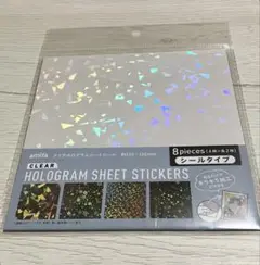 クリアホログラムシートシール シールタイプ セリア 15cm 4柄