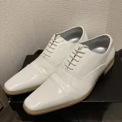 ホワイト タキシードシューズ 26.5cm