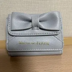 メゾンドフルール Maison de FLEUR カードケース　財布　グレー