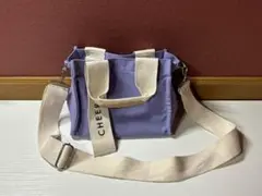 ミニトートバッグ　ショルダーバッグ　ラベンダー CHEER.J
