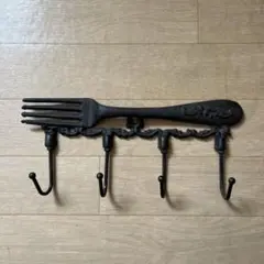 アイアン フォーク型フックハンガー 4フック