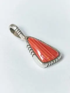 【2.8cm×1cm】Silver925　コーラル　ペンダントトップ