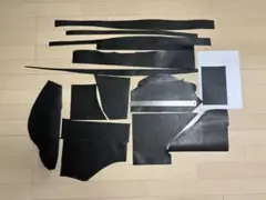 ヌメ側　ハギレ　黒/ブラック1mm〜1.5mm 詰め合わせ