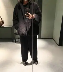 comoli 21aw キャメルシャギージャケット Navy 3